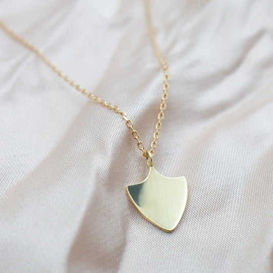 10K GOLD SHIELD NECKLACE