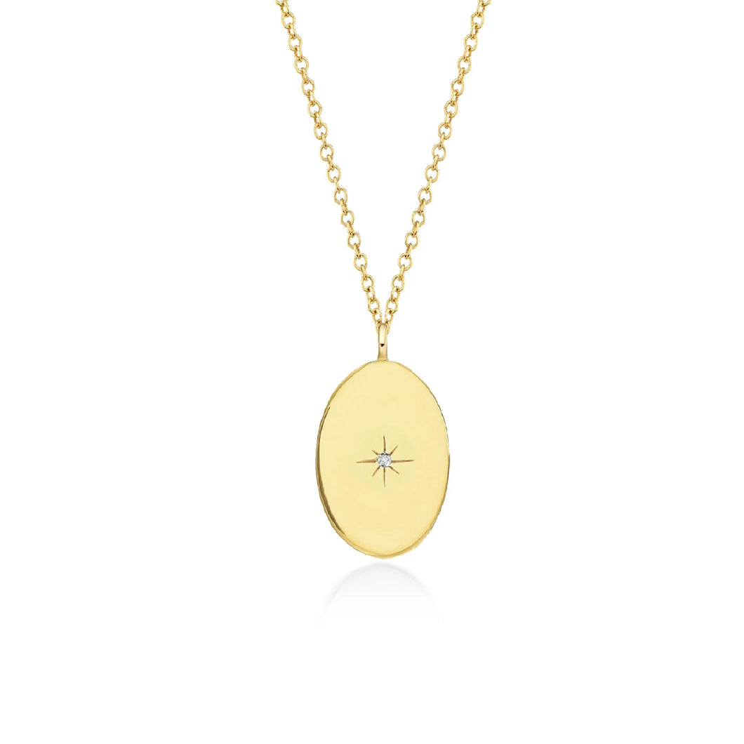 10K GOLD DIAMOND STAR NECKLACE