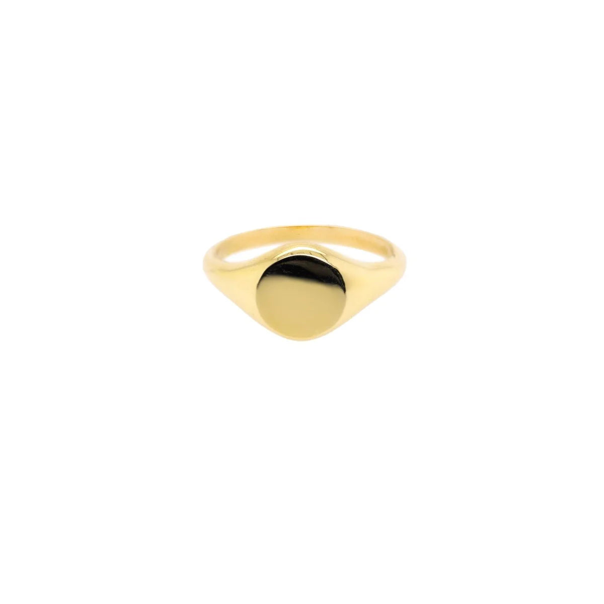 10K GOLD ROUND SIGNET RING