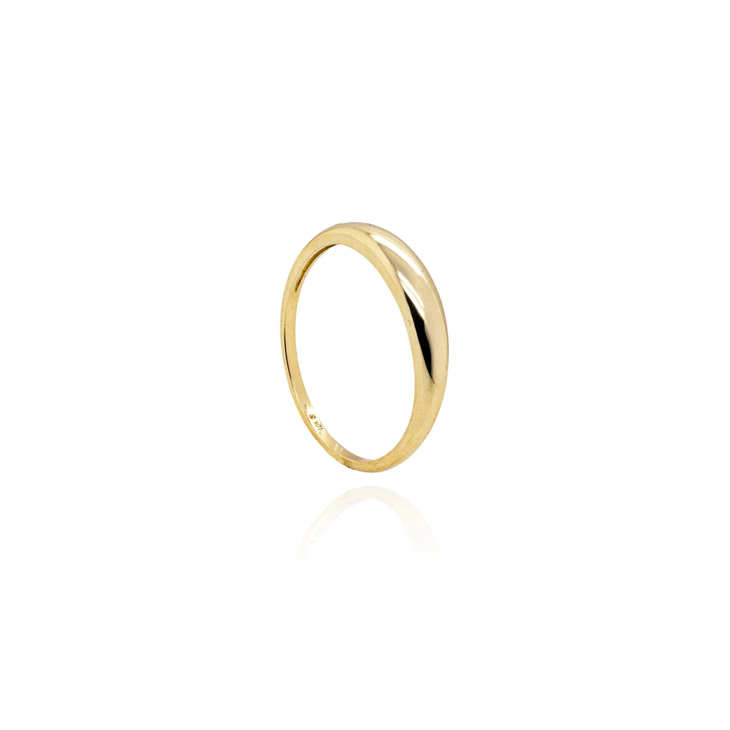 10K YELLOW GOLD SLIM DOME RING