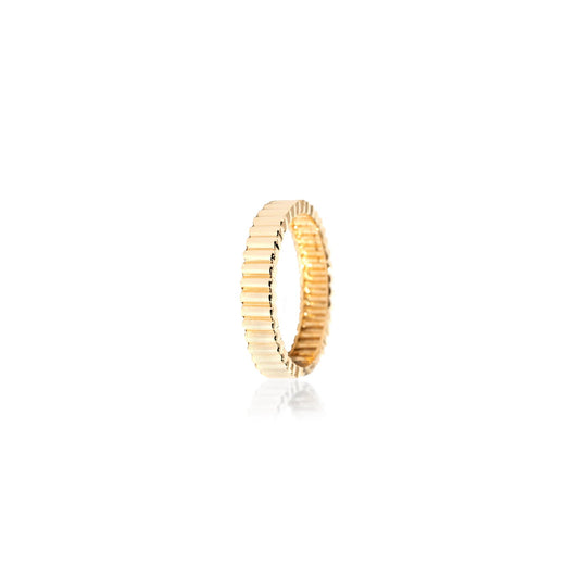 10K YELLOW GOLD CHUNKY SCALLOPED RING