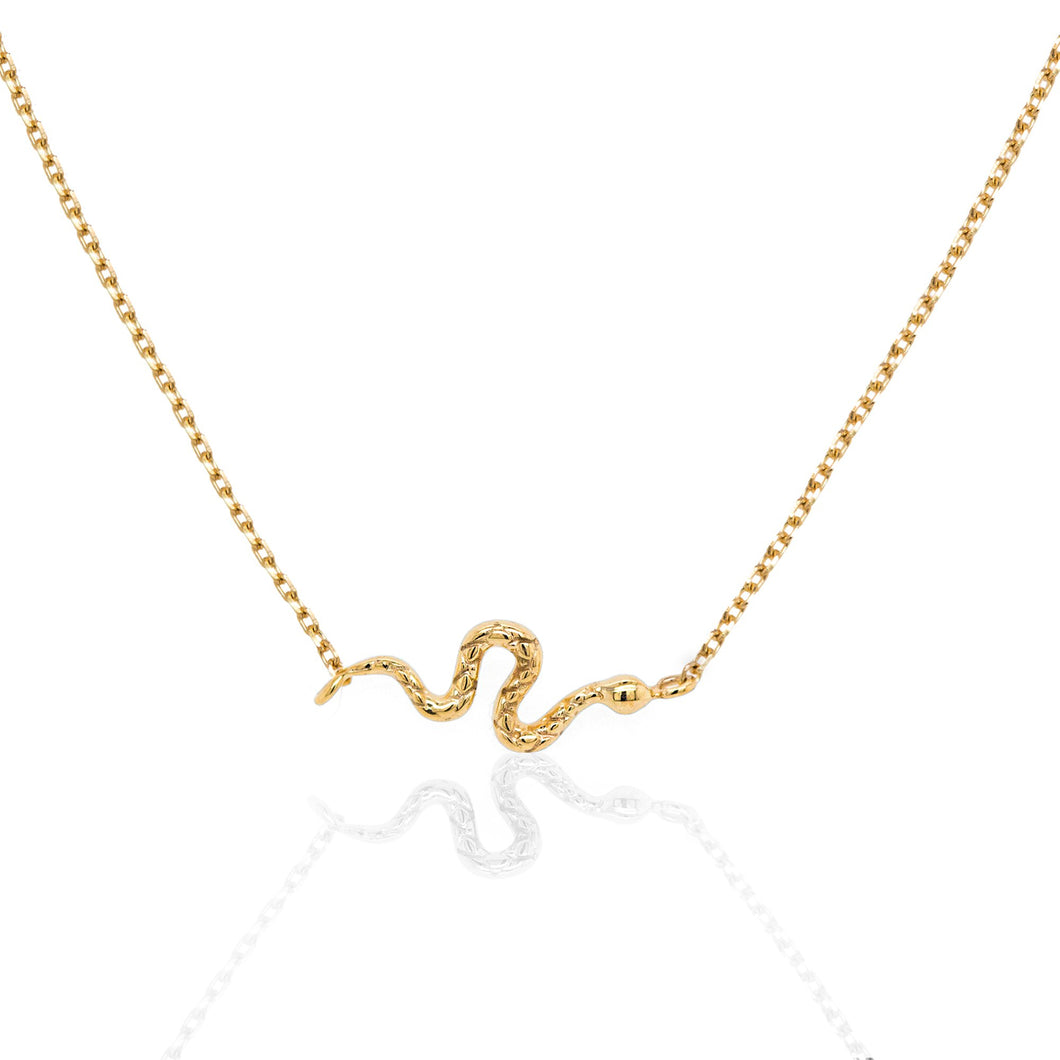 10K YELLOW GOLD SNAKE PENDANT