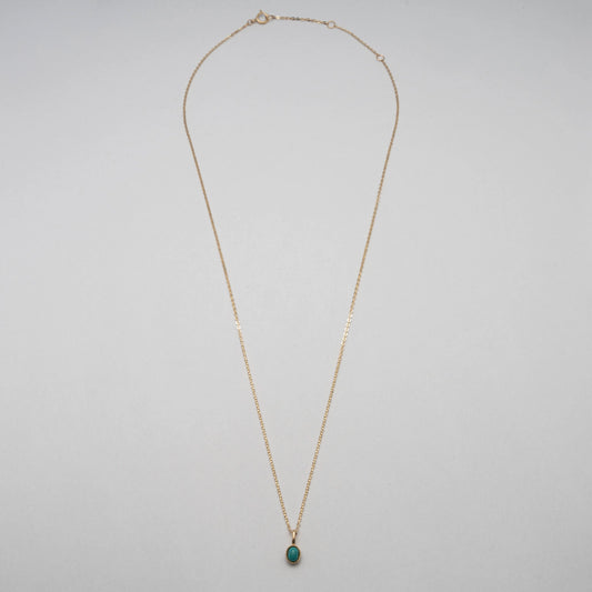 10K GOLD TURQUOISE PENDANT