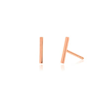 Load image into Gallery viewer, PLAIN SMALL 10K GOLD BAR STUDS
