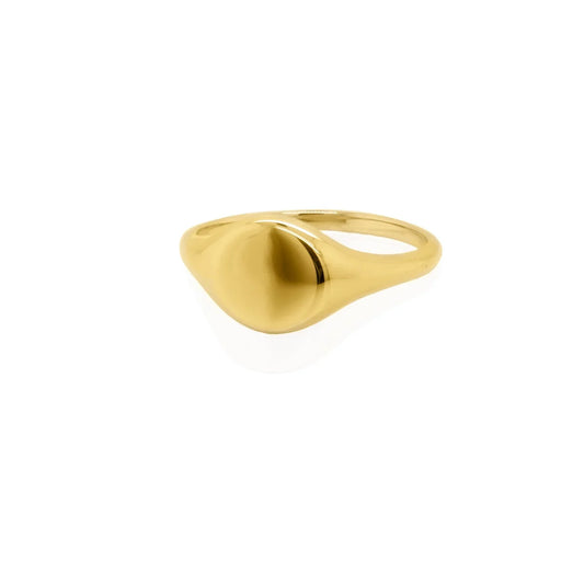10K GOLD ROUND SIGNET RING