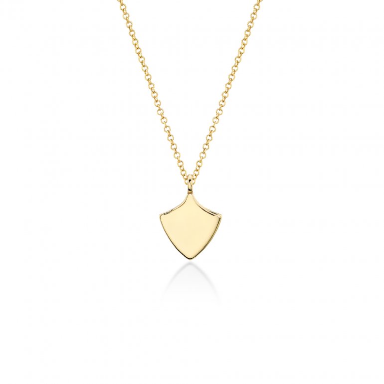 10K GOLD SHIELD NECKLACE