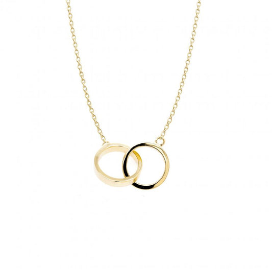10K GOLD SMALL INTERLOCKING RING NECKLACES