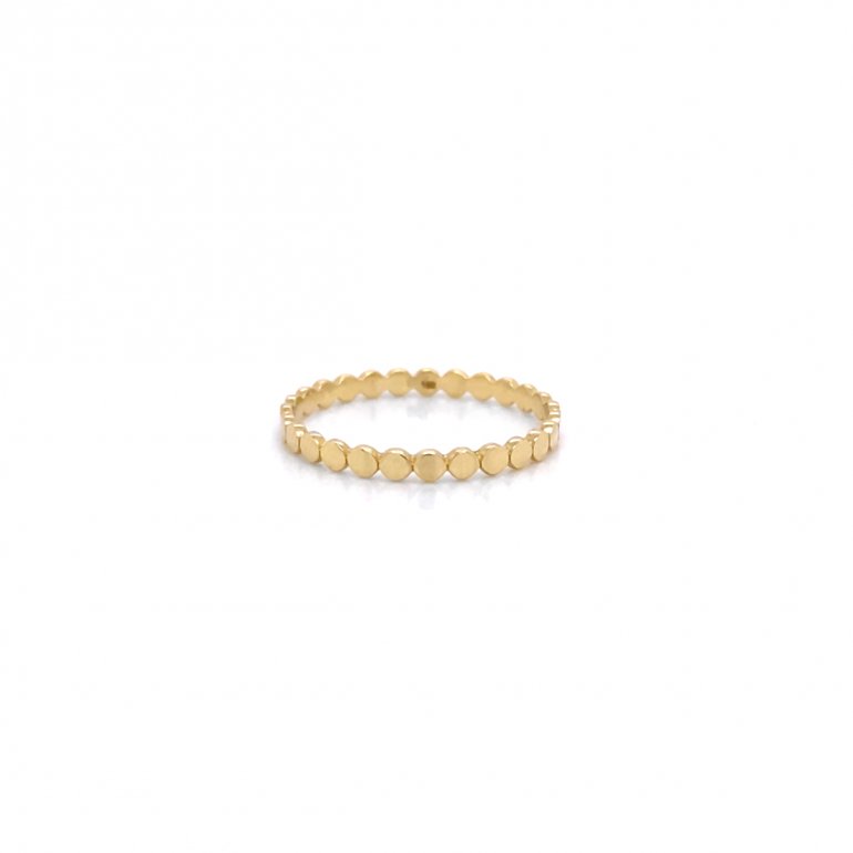 10K YELLOW GOLD DOTTED RING