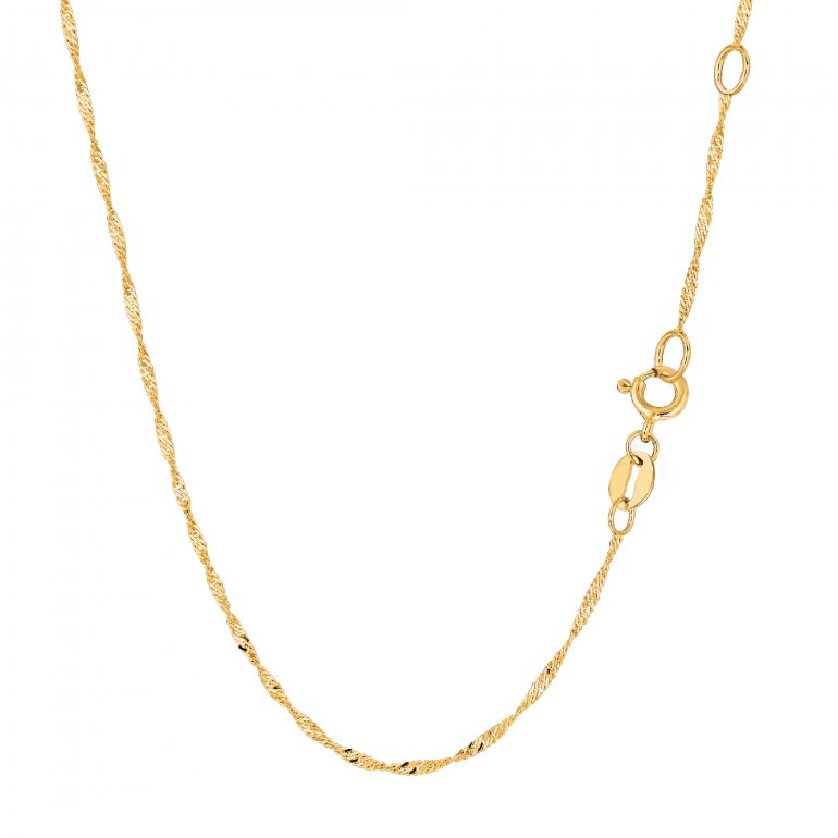 10K YELLOW GOLD SINGAPORE CHAIN 1.3MM