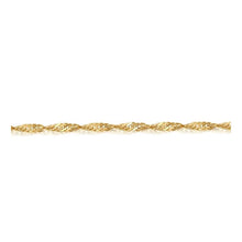 Load image into Gallery viewer, 10K YELLOW GOLD SINGAPORE CHAIN 1.3MM
