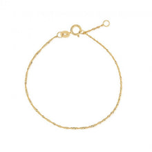 Load image into Gallery viewer, 10K YELLOW GOLD SINGAPORE CHAIN ANKLET
