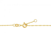 Load image into Gallery viewer, 10K YELLOW GOLD SINGAPORE CHAIN BRACELET 1.3MM
