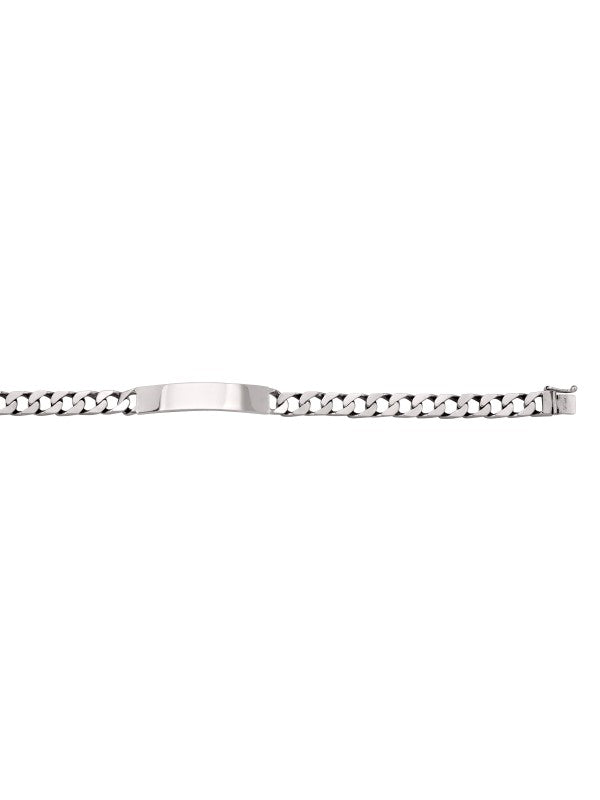 WHITE GOLD ID LINK BRACELET