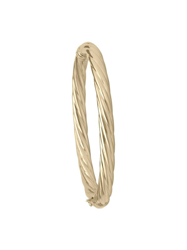 6MM GOLD TWIST BANGLE BRACELET