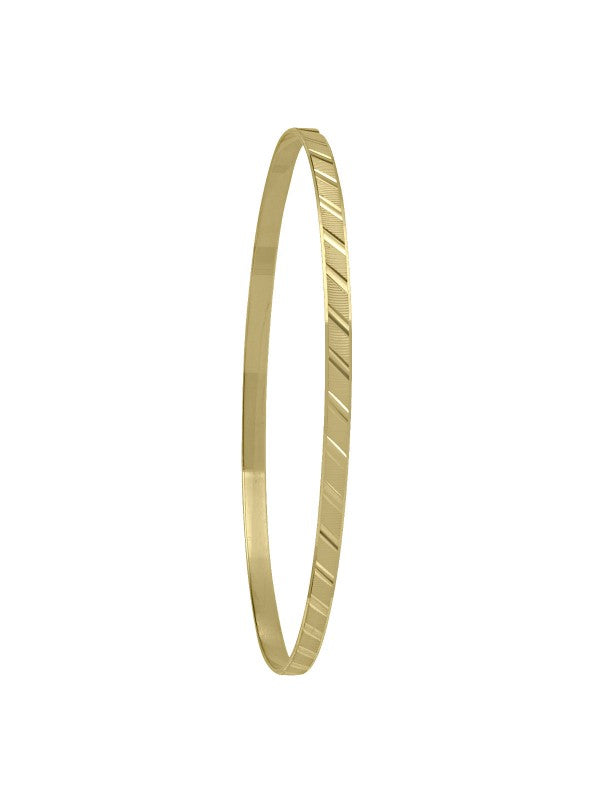 3MM DIAMOND CUT SLIP ON BANGLE