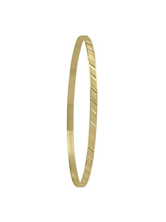 3MM DIAMOND CUT SLIP ON BANGLE