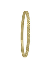 Load image into Gallery viewer, 10K 4MM GOLD DIAMOND CUT SLIP ON BANGLE
