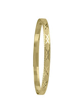 Load image into Gallery viewer, 10K 5MM GOLD DIAMOND CUT SLIP ON BANGLE
