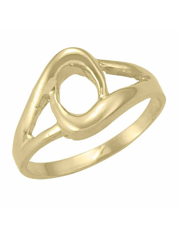 10K YELLOW GOLD OVAL KNOT RING