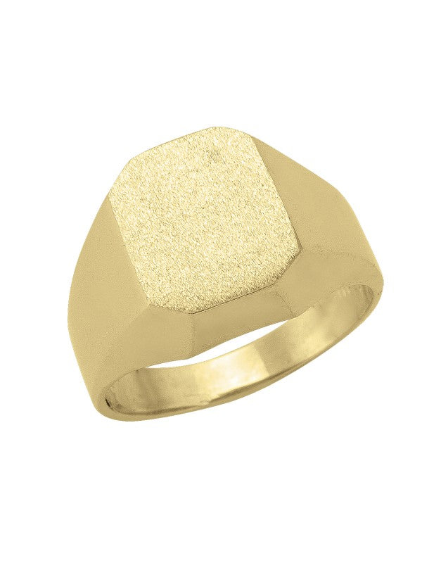 10K YELLOW GOLD OCTAGON SIGNET RING