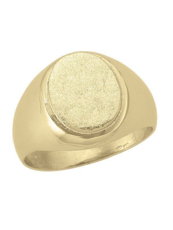 10K YELLOW GOLD WIDE CIRCLE SIGNET RING