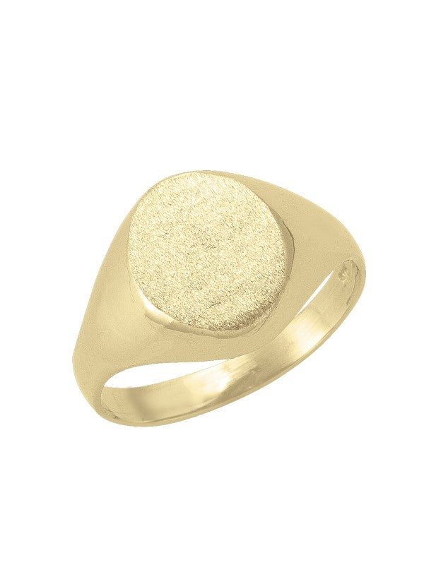 10K YELLOW GOLD NARROW CIRCLE SIGNET RING