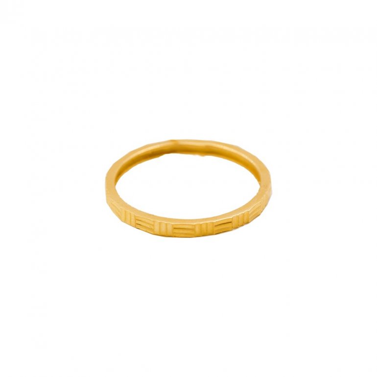 PLAIN 10K YELLOW GOLD D/C BAND RING