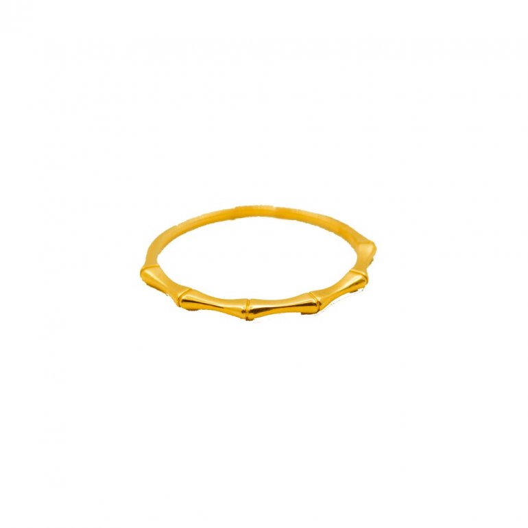 PLAIN 10K YELLOW GOLD MINIMALIST BAMBOO RING