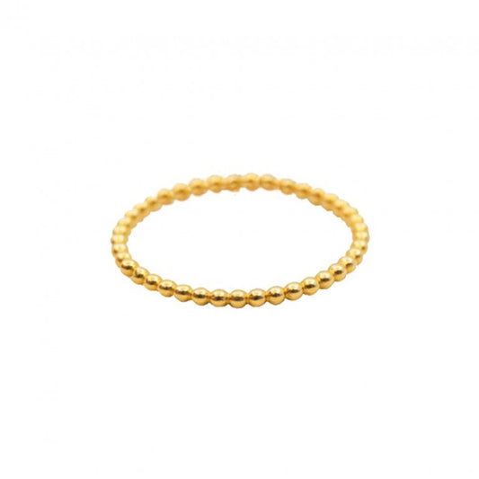 PLAIN 10K YELLOW GOLD MINIMALIST BUBBLE RING
