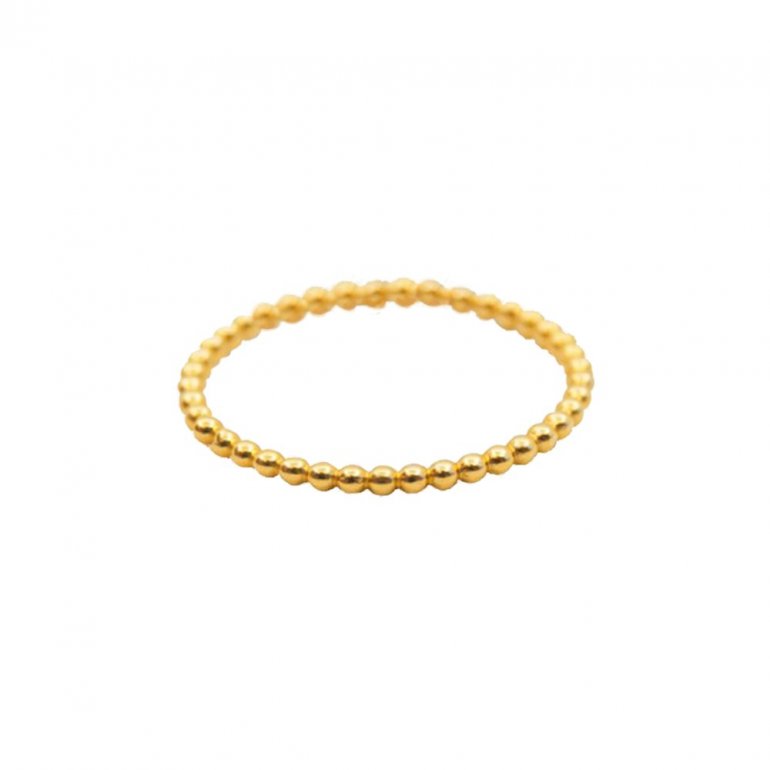 PLAIN 10K YELLOW GOLD MINIMALIST BUBBLE RING