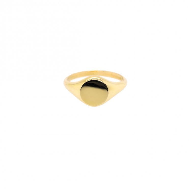 10K YELLOW GOLD PLAIN 10MM SIGNET RING