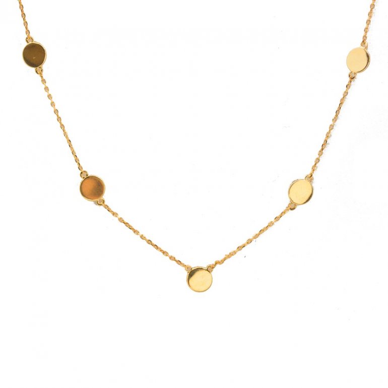 PLAIN 10K POLKA DOT NECKLACE